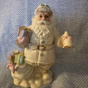 Lenox Santa Claus Figurine with Gold and Cream Accents
